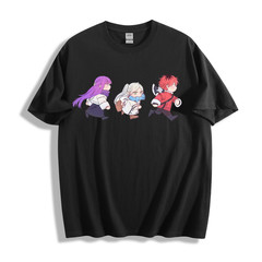 Sousou no Frieren Chibi Trio T-Shirt – Cute Anime Character Design Unisex Tee