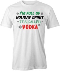 HOLIDAY SPIRIT TShirt Tee Short-Sleeved Cotton CLOTHING CHRISTMAS S1WCA256
