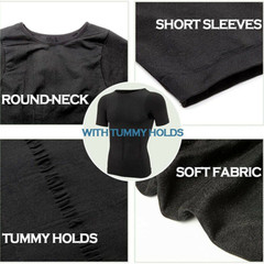 Men Crewneck Pullover T-Shirt Compression Shaper Tummy Control Slimming Tank Top