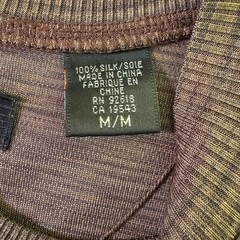 VTG Jhane Barnes 100% Silk Shirt Mens M Brown Textured Knit Short Sleeve Tee