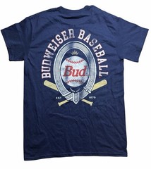 Budweiser Mens Baseball Graphic T Shirt Bud King Of Beers Size Small NEW NWOT