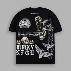 Darc Sport Men’s L Black Skull Graphic Print Crew Neck Short Sleeve T-Shirt