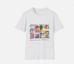 Summer Vibes Unisex T-Shirt – Beach Party, Vacation Wear, Travel Gift, Summer