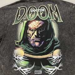Marvel Doctor Doom Black Graphic Print Double Sided T-Shirt Sizes Vary