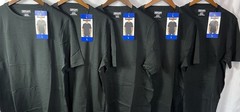 Kirkland Signature Men’s Lot of (5) BLACK 100% Pima Tee Pick Size M, L, XL NWT