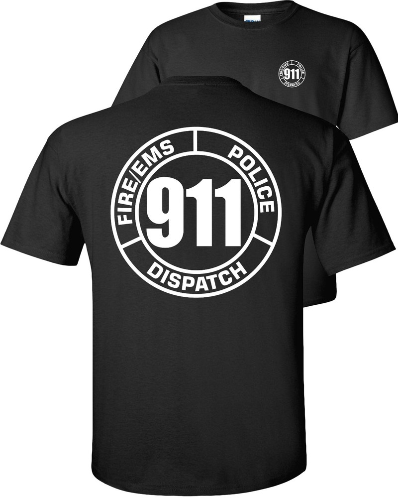 911 Dispatch T-Shirt 911 Operator, Fire EMS Police Circle