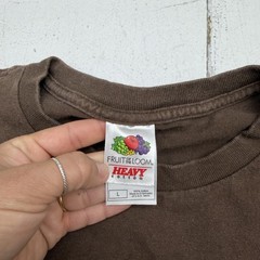 Fruit Of The Loom Shirt Mens Large Brown New York Graphic Tee Cotton Jersey