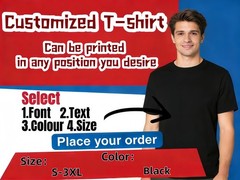 Custom Event Staff T‑Shirt, Company Logo Front & Back Print for Corporate Events
