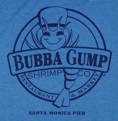 BUBBA GUMP Shrimp Co. T-Shirt Santa Monica Pier California Men’s Size XL Blue