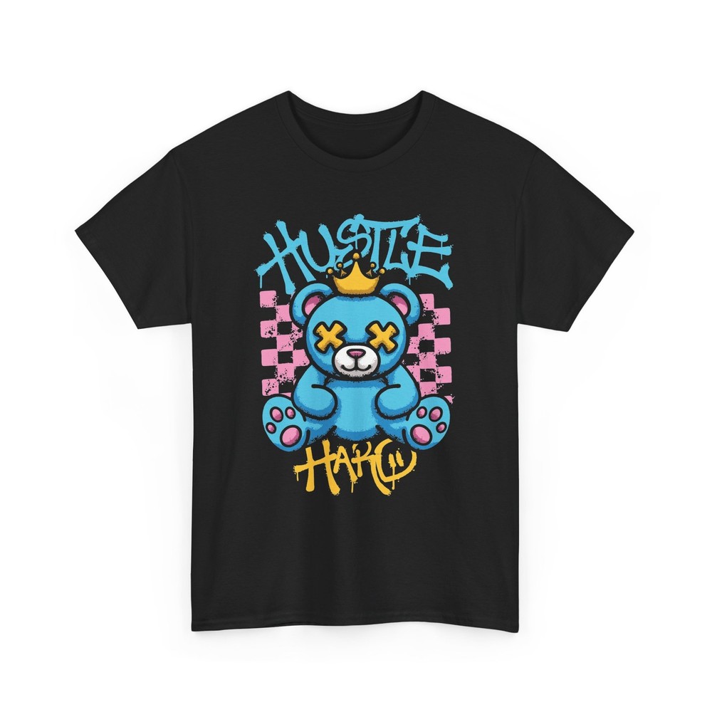 Graffiti Blue Teddy Bear Tee | Streetwear Hustle Graphic Shirt