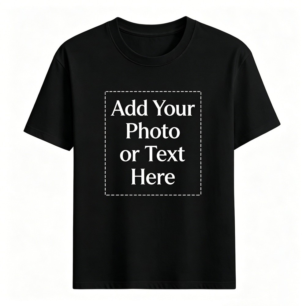 Personalized Custom Photo T-Shirt Gift for Dad Fathers Day Soft Cotton