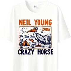 Vintage Neil Young Zuma Album Art Desert Camping T-Shirt for Men Women