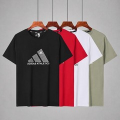 Adidas Athletics Grid Big Logo 180G Sorona Crew T-Shirt Men L-4XL 4 Colors