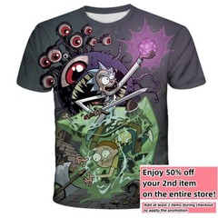 Funny Rick & Morty T-Shirt Double-Sided Unisex Adult Size Large Medium Small