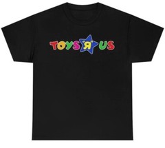 Toys R Us Black Unisex T Shirt NEW Retro Style 70s 80s Gamers