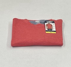 Lands’ End Men’s Classic Fit 4-Way Stretch Tee, Red, Size S