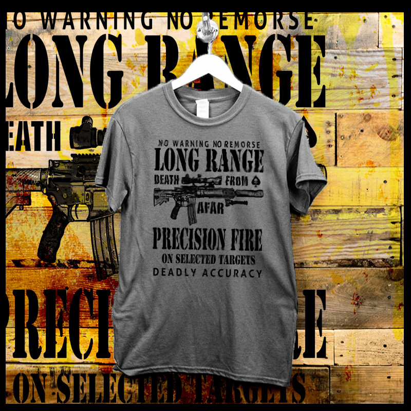 Sniper t-shirt military Infantry scout tactical Tier 1 Ops long range fire tee