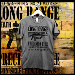 Sniper t-shirt military Infantry scout tactical Tier 1 Ops long range fire tee