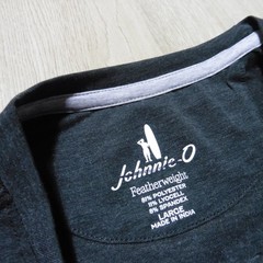 JOHNNIE O Mens L LARGE COURSE T SHIRT PERFORMANCE SHORT SLEEVE HEATHER BLACK