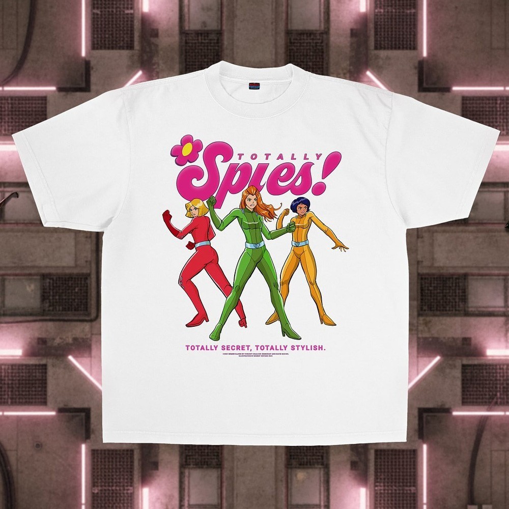 Totally Spies! Cartoon Movie Retro Graphic Tee Unisex Short Sleeve Shirt S-5XL