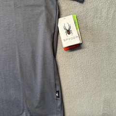 Spyder Mens XL Regular Fit Graphic T Shirt Gray Mountain Ski Rainbow Logo NWT