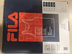 FILA CLASSIC TANK TOPS 4 PACK LARGE RED WHIE BLUE GREY NEW IN BOX SEE PICS!