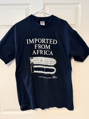 Vintage Imported From Africa T-Shirt Black Political Statement graphic T