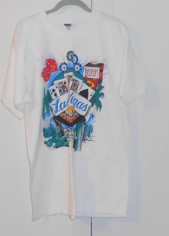 MEN’S ROYAL AVALON WHITE LAS VEGAS TEE – SIZE LARGE