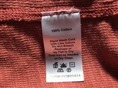 32 Bar Blues Thermal Mens Top XL waffle weave Short Sleeve Burnt Orange