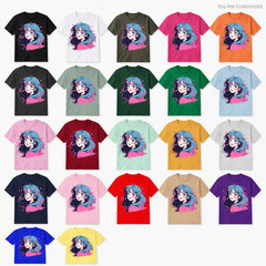 Anime Girl Graphic T-Shirt White Unisex Kawaii Manga Style Tee Cute Shirt