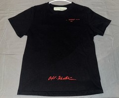 Men’s Short Sleeve T-Shirt Off White, Black/White, Size Medium