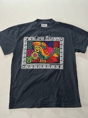Costa Rica Indios T-Shirt Medium Handmade Kuna Yala Indians Handstitched 90s Y2k