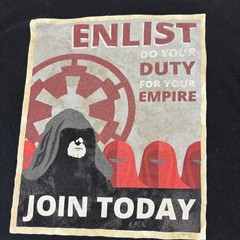 Star Wars T Shirt Mens M Black Enlist Empire Graphic Tee Vintage Style Tshirt