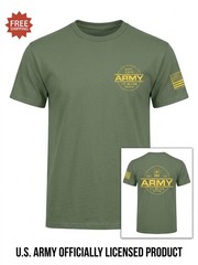 “United States Army Ft Bliss, TX 1775” Double Sided Green T Shirt – Sz XXL – NWT