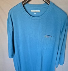 Men’s Greg Norman Pocket Short Sleeve Tee Shirt in Blue w/ Shark Logo SZ XXXL