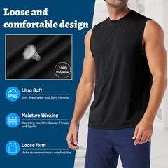 6Pack Mens Quick Dry Sleeveless Shirt Gym Workout Muscle Tee Tank Sports Outdoor