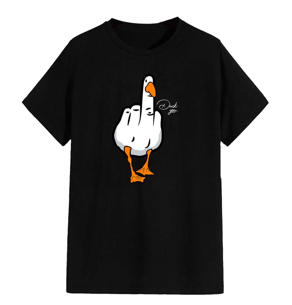 Unisex T-shirt – Duck You TEXT – Original Funny Novelty Summer Couple Student