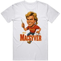MacGyver Vintage Retro Caricature T Shirt
