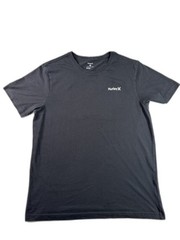 Hurley Graphic Tee XL Black Cotton Crewneck Logo Breathable Lightweight