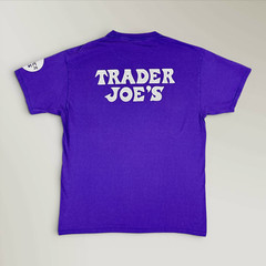 Trader Joe’s T-Shirt Short Sleeve Employee Crew Tee Purple Uniform Size Large