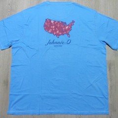 JOHNNIE-O Mens 2XL XXL T SHIRT BREWS N VIEWS MALIBLU BLUE RED DALE 2.0 GOLF USA