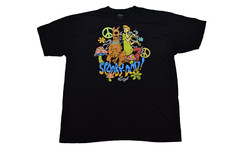 Scooby-Doo! Mens Big & Tall Scooby Shaggy Peace Mushrooms Flowers Shirt New 3XLT