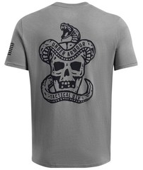 Under Armour 1386724 UA Men’s 3XL Tactical Division Skull Snake Cotton Gray Tee