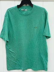 Greg Norman Mens T Shirt Green Large Cotton Blend Short Sleeve Crew Neck