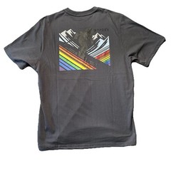 Spyder Mens XL Regular Fit Graphic T Shirt Gray Mountain Ski Rainbow Logo NWT