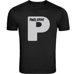 Powerstroke Small chest P Design T-Shirt Unisex Black Color Front & Back S – 5XL