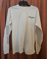 Travis Scott Men’s Off White Hood Toyota Graphic Logo Long Sleeve Tee M