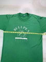 Vintage 80s-90s Steadman USA Made “BULLPEN” Bull Graphic T Shirt Single Stitch