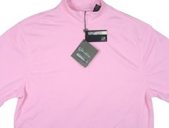 NWT GLEN ECHO vtg pullover t-SHIRT performance mock men small shirt wicking pink
