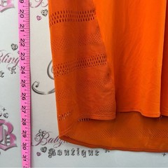 adidas T-shirt top stretchy Orange Short-Sleeve Athletic Tee
